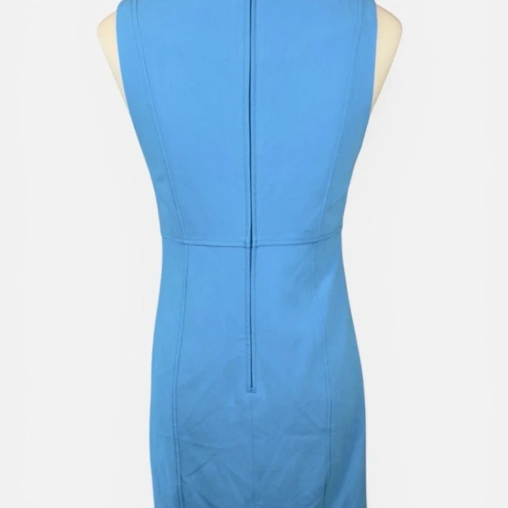 Lilly Pulitzer Blue Soutache Trim Shift Dress Sleeveless Split Neck‎ Size 0 - Picture 7 of 10